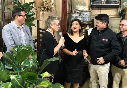 Kings County Jimmy Carter Club President Cathy Jorgensen welcomes election winners Thursday night. Left to right are Assemblyman Rudy Salas, Jorgensen, State Senator Melissa Hurtado and Congressman TJ Cox.